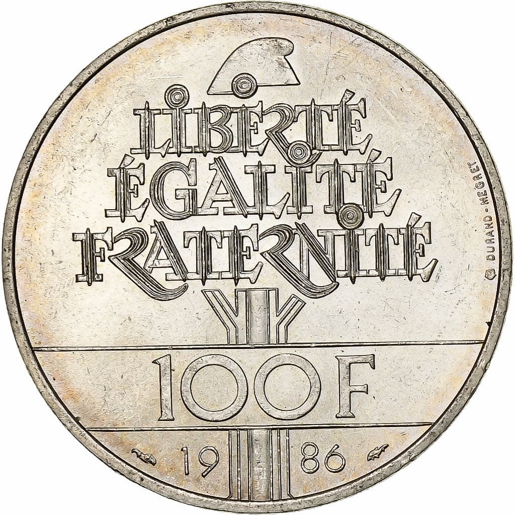 Francia, 100 Francs, Statue de la Liberté, 1986, Argento, SPL-, Gadoury:901