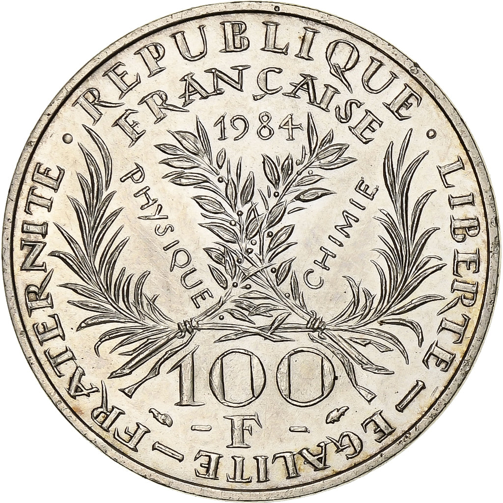 Francia, 100 Francs, Marie Curie, 1984, Plata, MBC+, Gadoury:899, KM:955