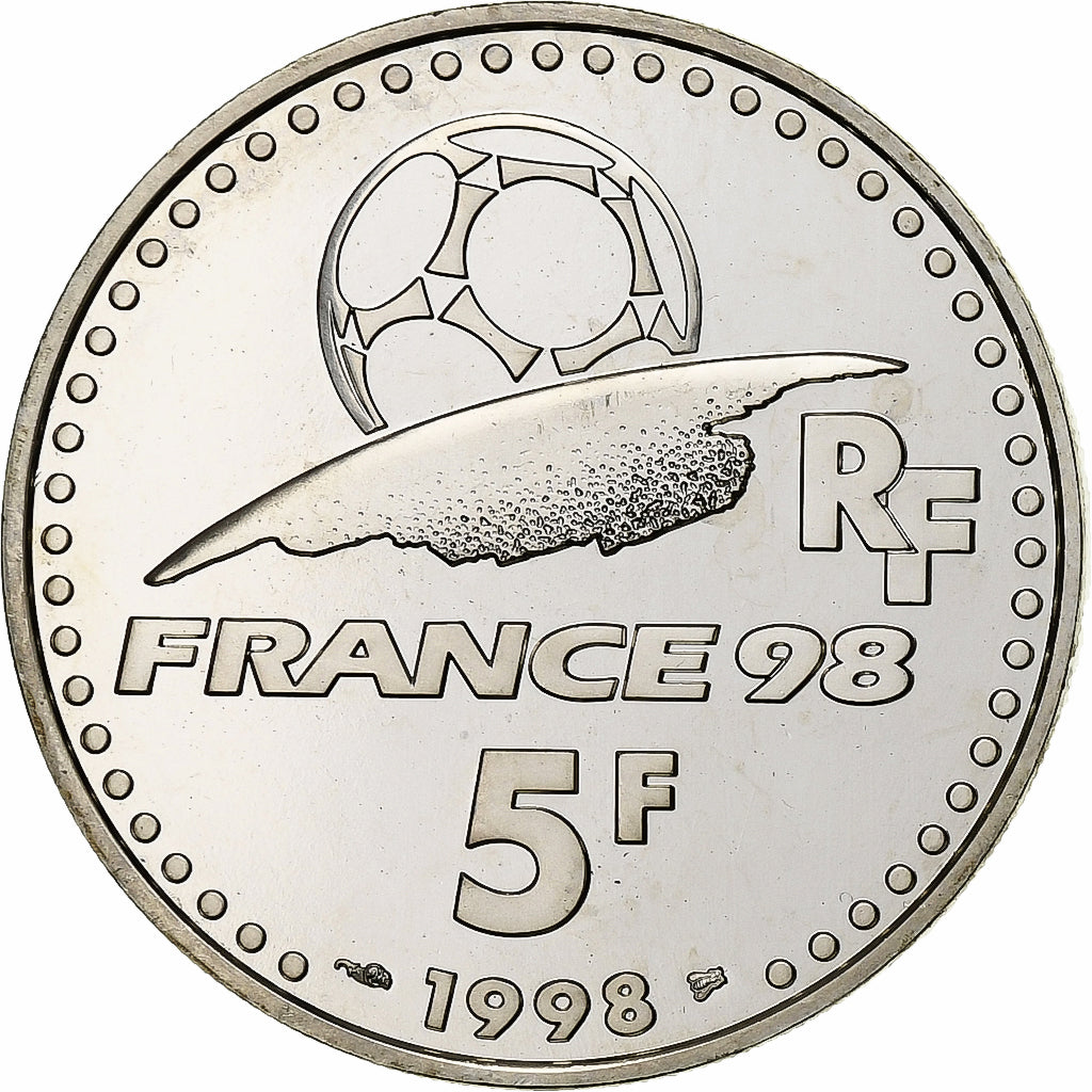Francja, 5 Francs, 1998, Srebro, MS(65-70), Gadoury:C 215, KM:1212