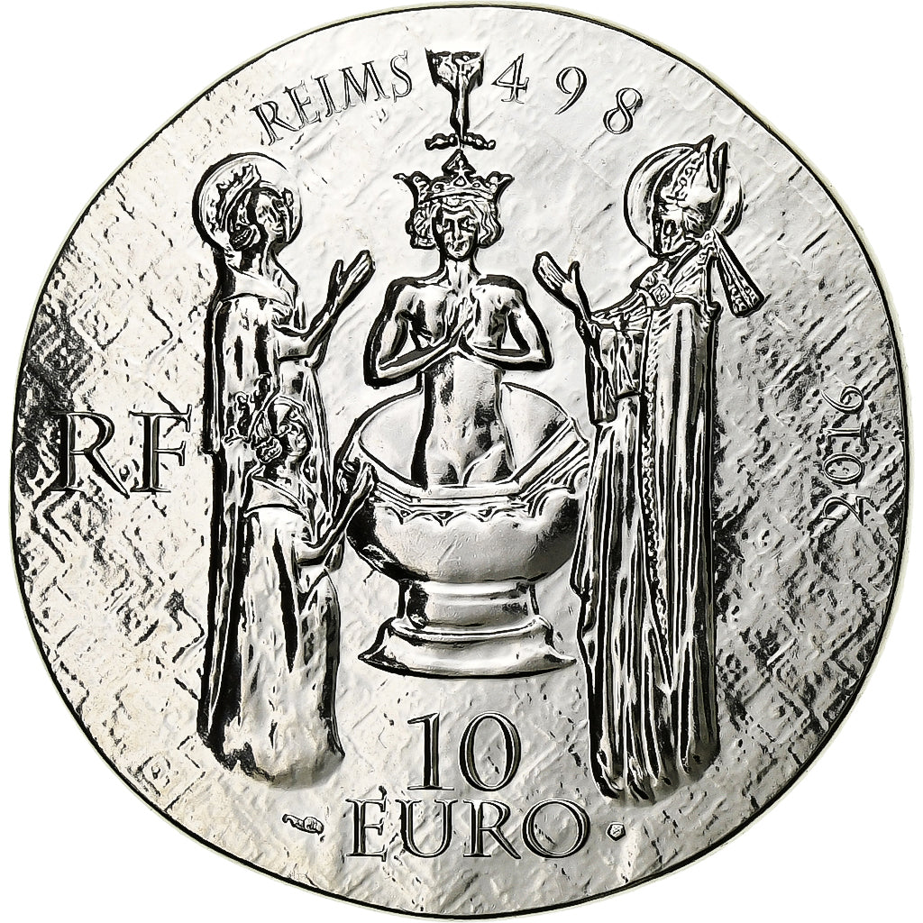 France, 10 Euro, Monnaie de Paris, Reine Clotilde, BE, 2016, Silver, MS(65-70)