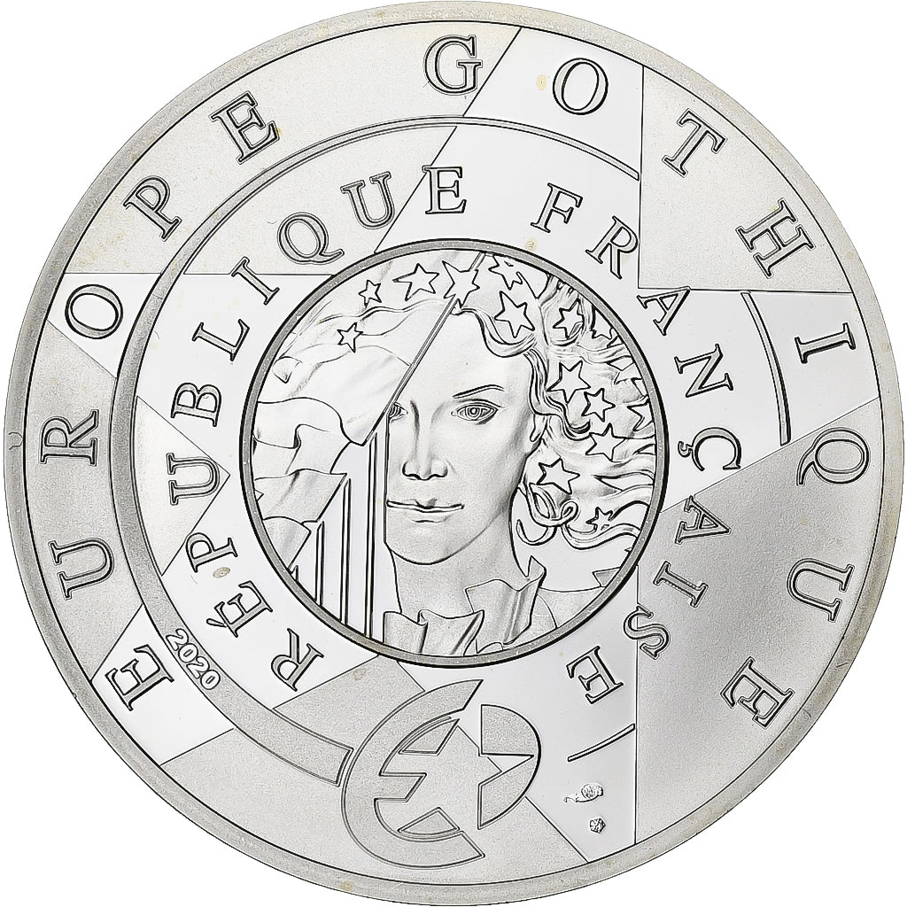 Francia, 10 Euro, Monnaie de Paris, Notre Dame de Paris, 2020, Paris, Plata, FDC
