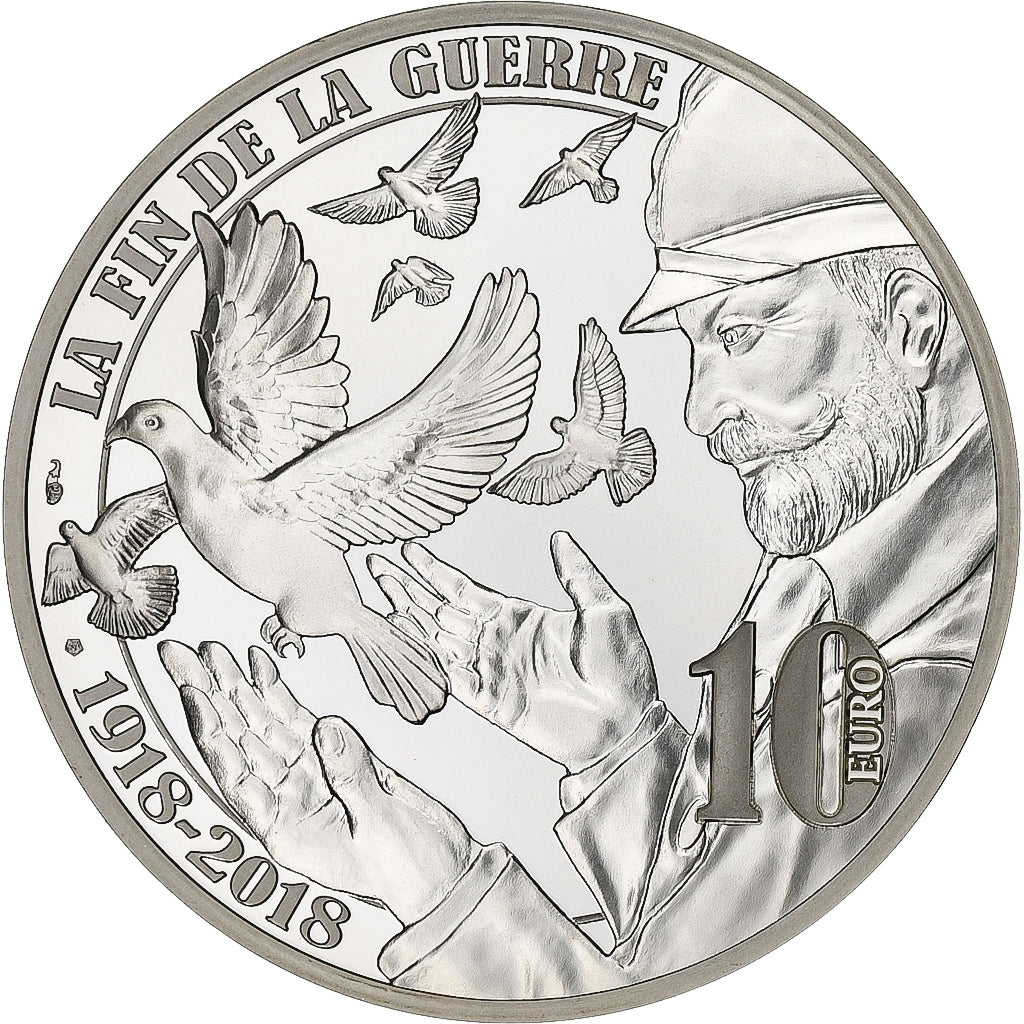 France, 10 Euro, Monnaie de Paris, La Fin de la Guerre, 2018, Paris, Argent, FDC