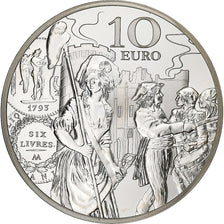 Francia, 10 Euro, semeuse, écu de VI livres, Proof / BE, 2018, Monnaie de