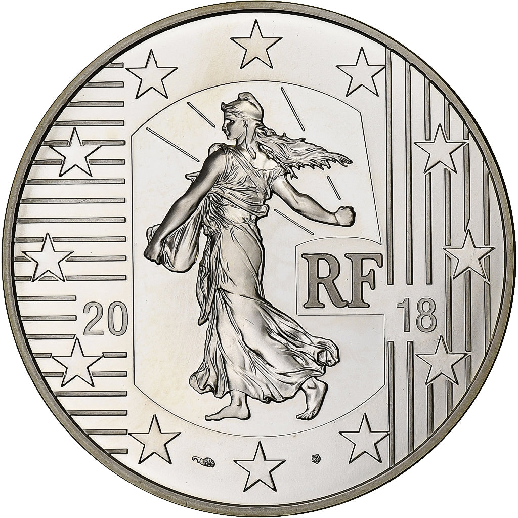 Francia, 10 Euro, semeuse, écu de VI livres, Proof / BE, 2018, Monnaie de
