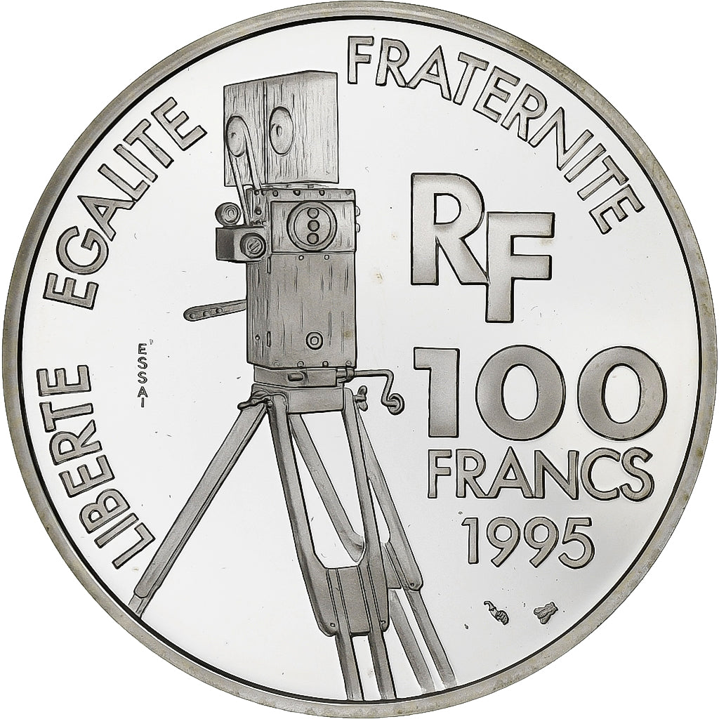 Francia, 100 Francs, Federico Fellini, 1995, Monnaie de Paris, Essai Proof