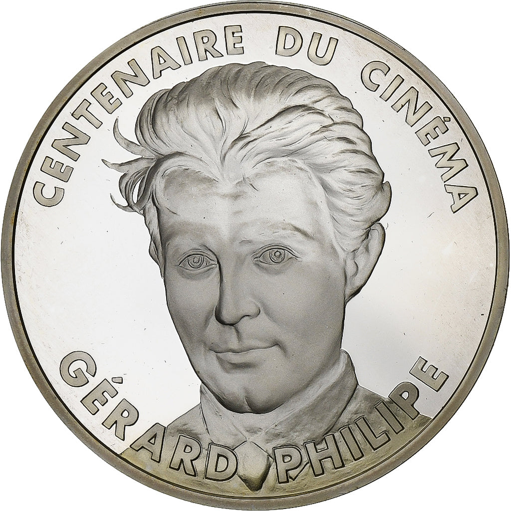 France, Gérard Philipe, 100 Francs, 1995, Paris, Proof / BE, MS(65-70), Silver