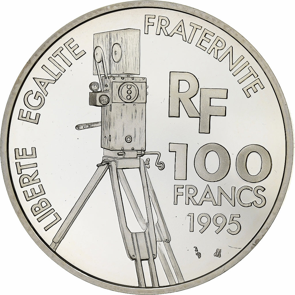 France, Gérard Philipe, 100 Francs, 1995, Paris, Proof / BE, MS(65-70), Silver