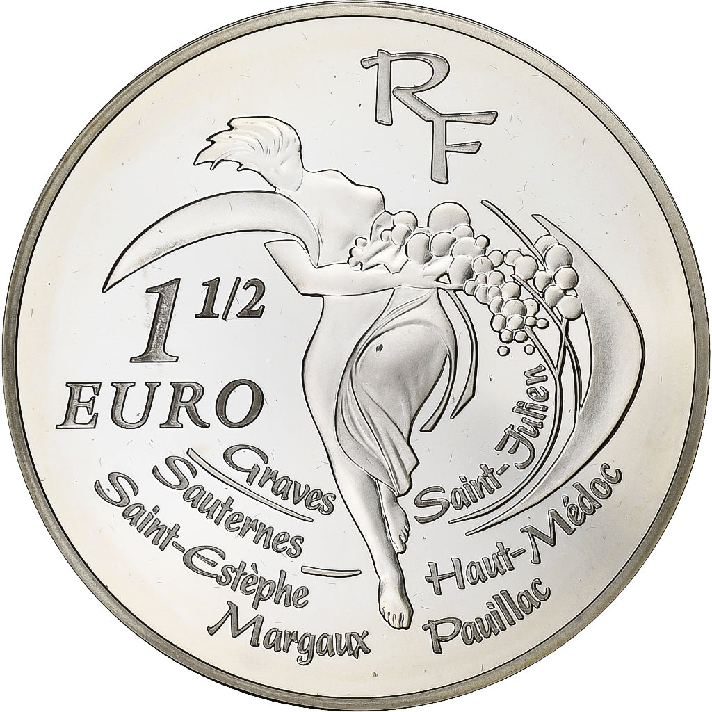 France, 1-1/2 Euro, Classement des vins de Bordeaux, BE, 2005, Monnaie de Paris