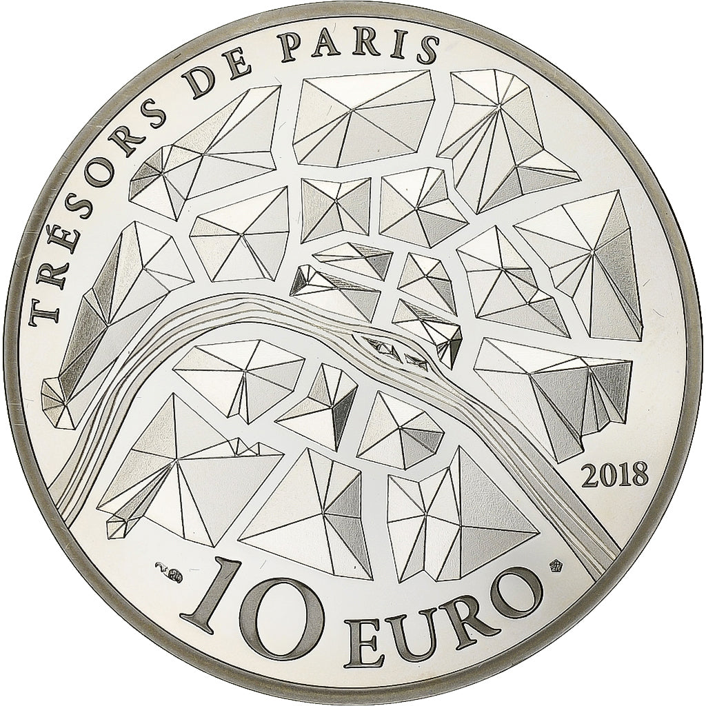 Francia, 10 Euro, pont Alexandre III, 2018, Monnaie de Paris, BE, FDC, Plata