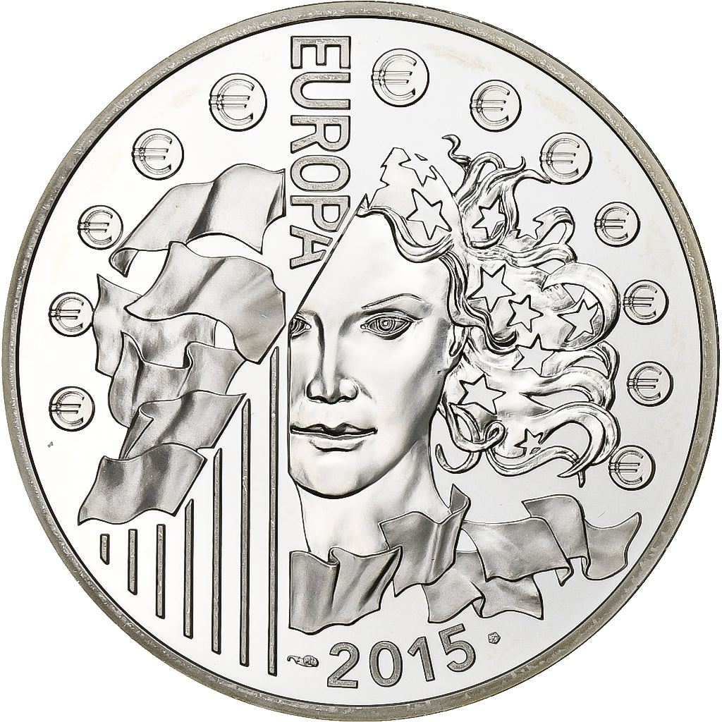 France, 10 Euro, Europa, Proof, 2015, Paris, Silver, MS(65-70), Gadoury:EU736