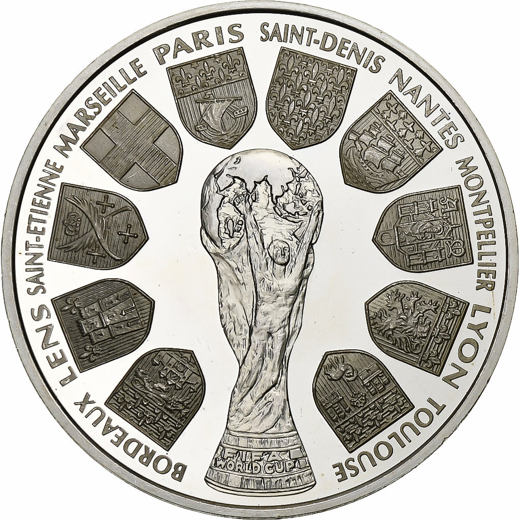 Francia, 10 Francs, Coupe du monde 98, 1998, Monnaie de Paris, BE, Argento, FDC