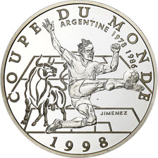 Francia, 10 Francs, France 98, Argentine, 1997, Monnaie de Paris, BE, Plata