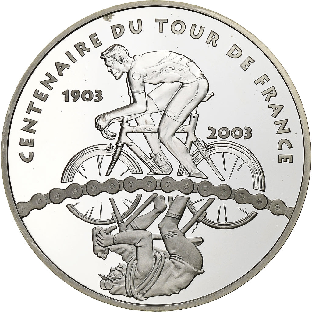 Frankreich, 1 1/2 Euro, Centenaire du tour de France, BE, 2003, Monnaie de