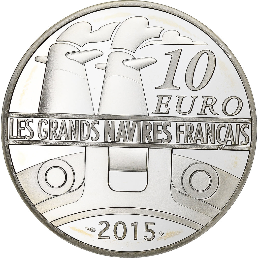 Francia, 10 Euro, Grands Navires Français - Gironde, BE, 2015, Monnaie de