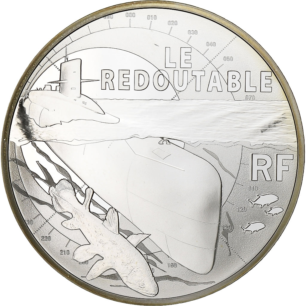 France, 10 Euro, Monnaie de Paris, Grands Navires Français - Le Redoutable, BE