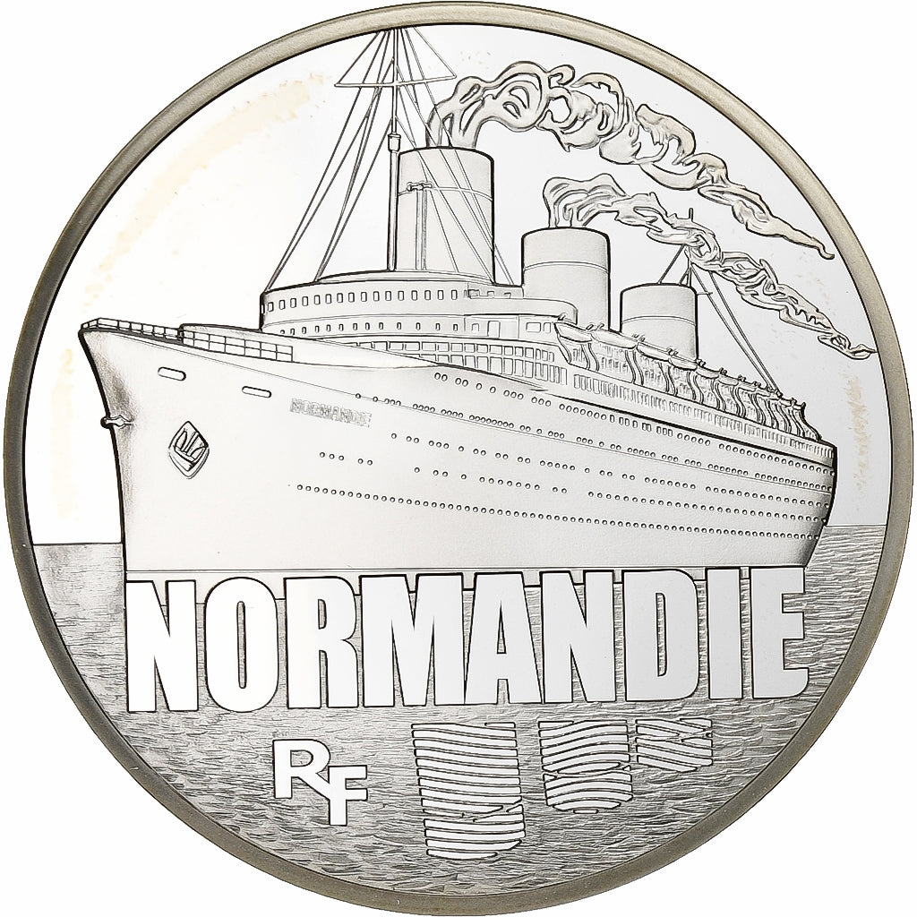 Frankrijk, 10 Euro, Parijse munten, Grands Navires Français - Normandie, Proof