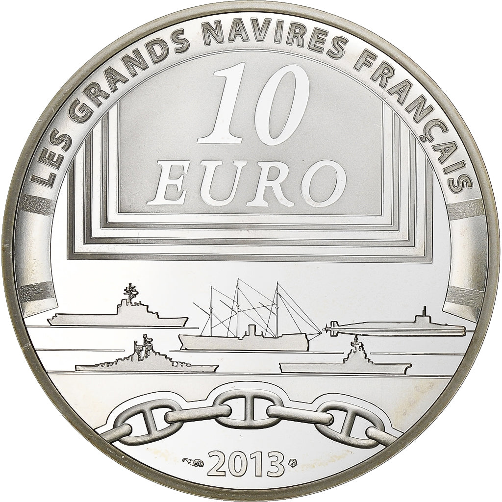 France, 10 Euro, Monnaie de Paris, Grands Navires Français - La Gloire, BE