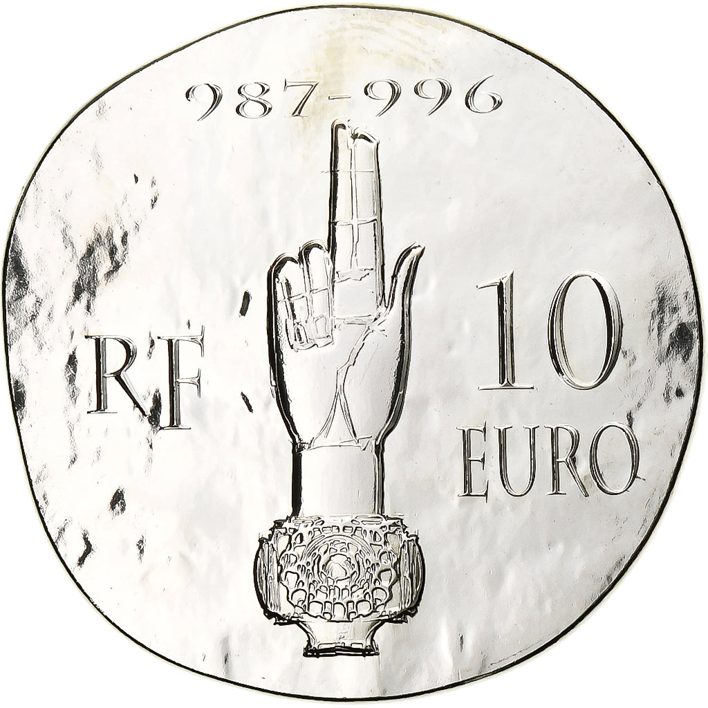 Francja, 10 Euro, Hugues Capet, 2012, Monnaie de Paris, Srebro, MS(65-70)