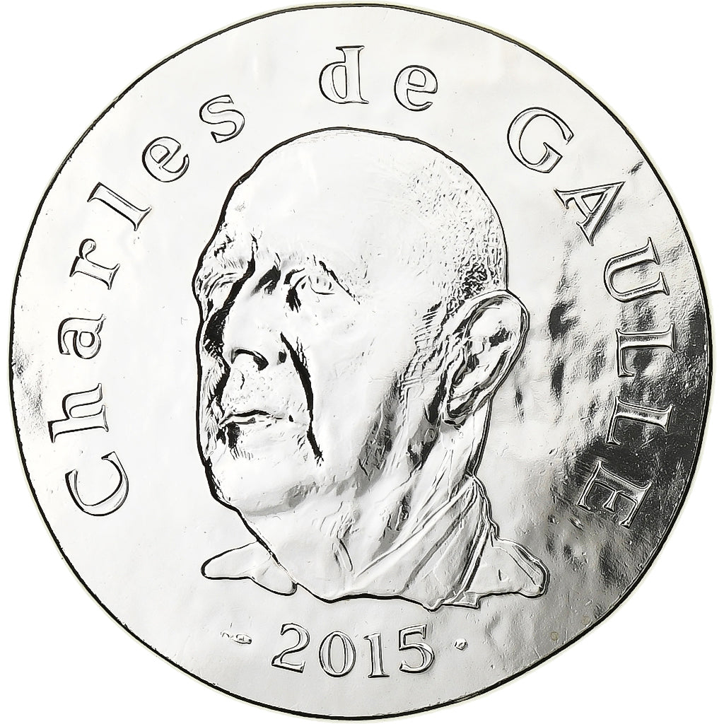 France, 10 Euro, Monnaie de Paris, Charles De Gaulle, 2015, Paris, Silver