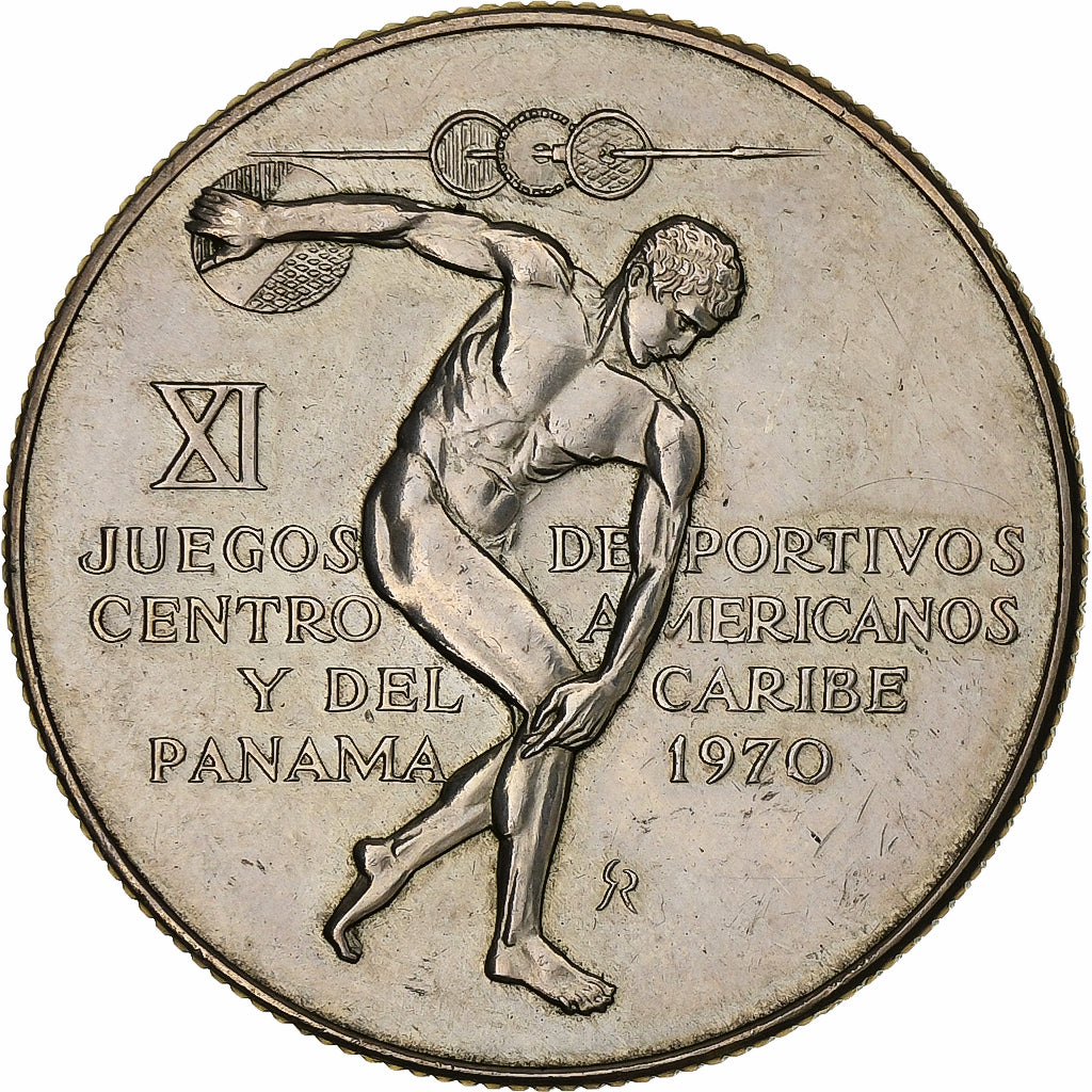 Panama, 5 Balboas, 1970, U.S. Mint, Argent, SUP, KM:28