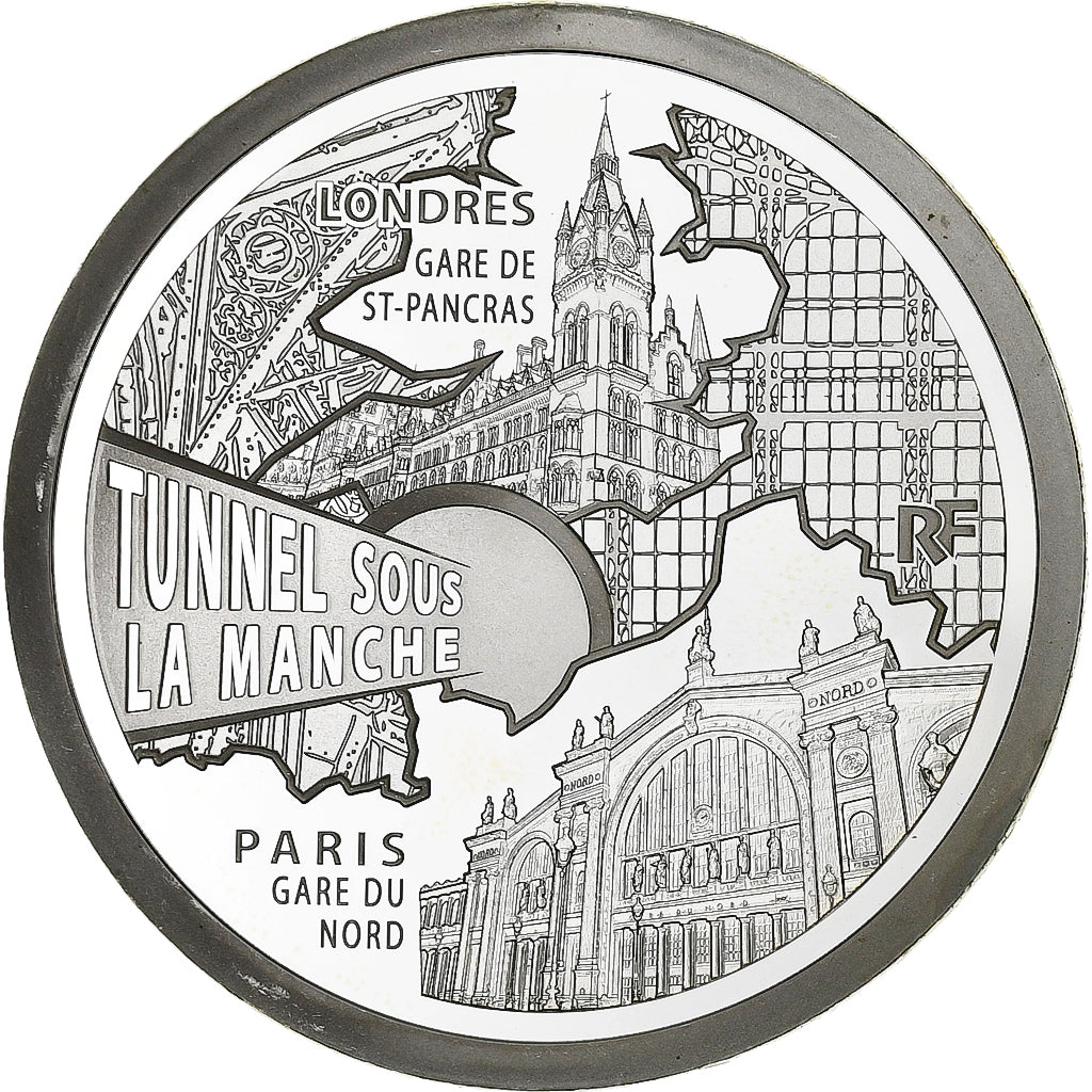 France, 10 Euro, Le Shuttle - EUROSTAR - TGV, Proof, 2013, Monnaie de Paris