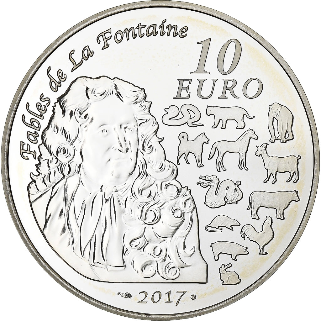 Francja, 10 Euro, année du coq, BE, 2017, Monnaie de Paris, Srebro, MS(65-70)