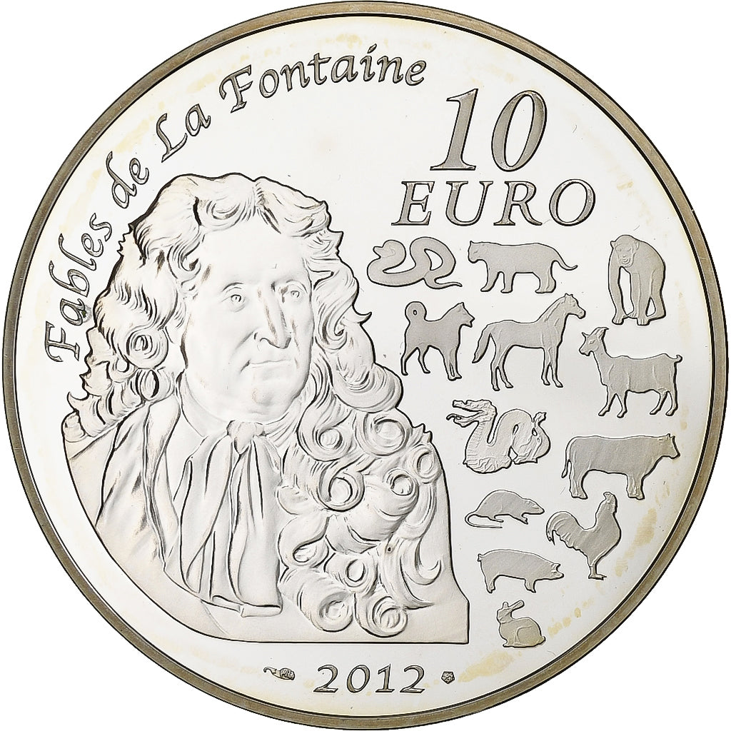 Francia, 10 Euro, Année du Dragon, BE, 2012, Monnaie de Paris, Argento, FDC