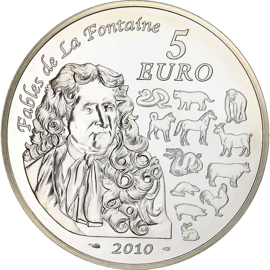 France, 5 Euro, Année du Tigre, BE, 2010, Monnaie de Paris, Silver, MS(65-70)