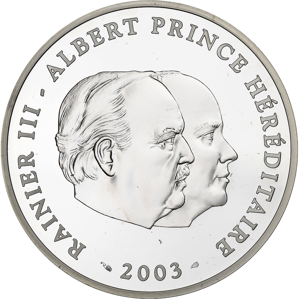Monaco, Rainier III, 10 Euro, Rainier III et Albert Prince héréditaire, 2003