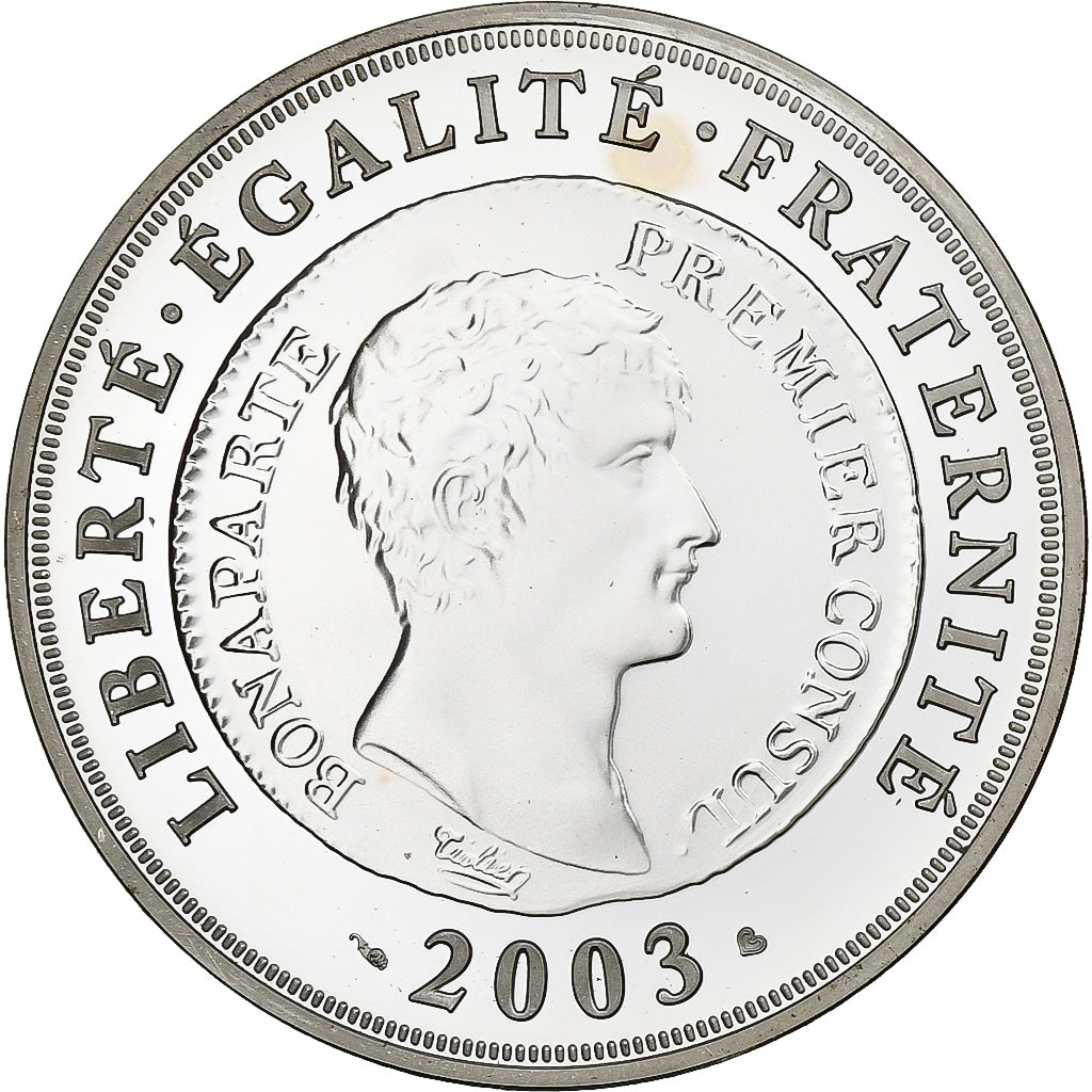 França, 1 1/2 Euro, Bicentenaire du franc germinal, BE, 2003, Monnaie de Paris