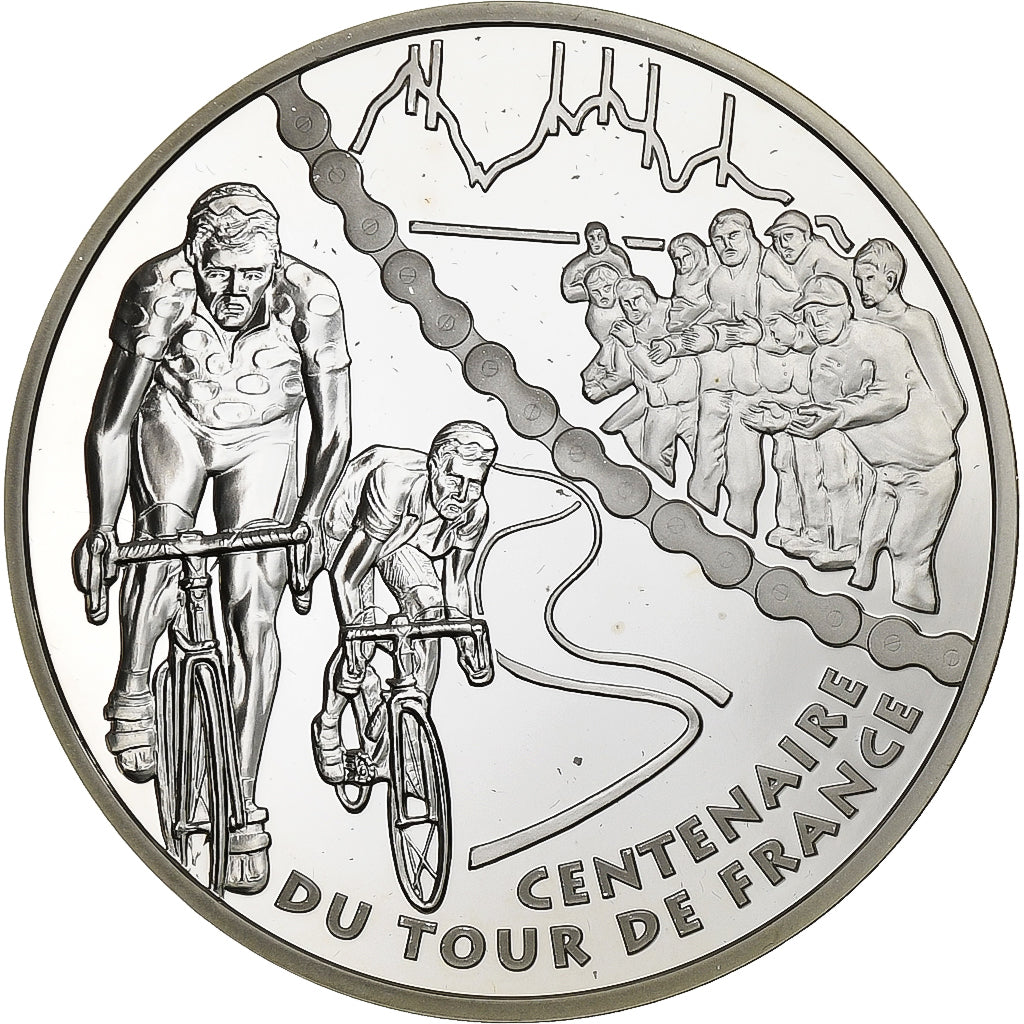 Francja, 1-1/2 Euro, Tour de France, Étape de montagne, BE, 2003, Monnaie de