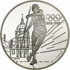 France, 100 Francs, Lancer de javelot, 1994, Proof, Silver, MS(65-70)