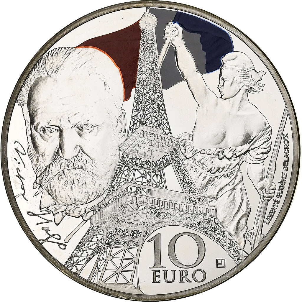 France, 10 Euro, Victor Hugo, BE, 2017, Paris, Silver, MS(65-70)