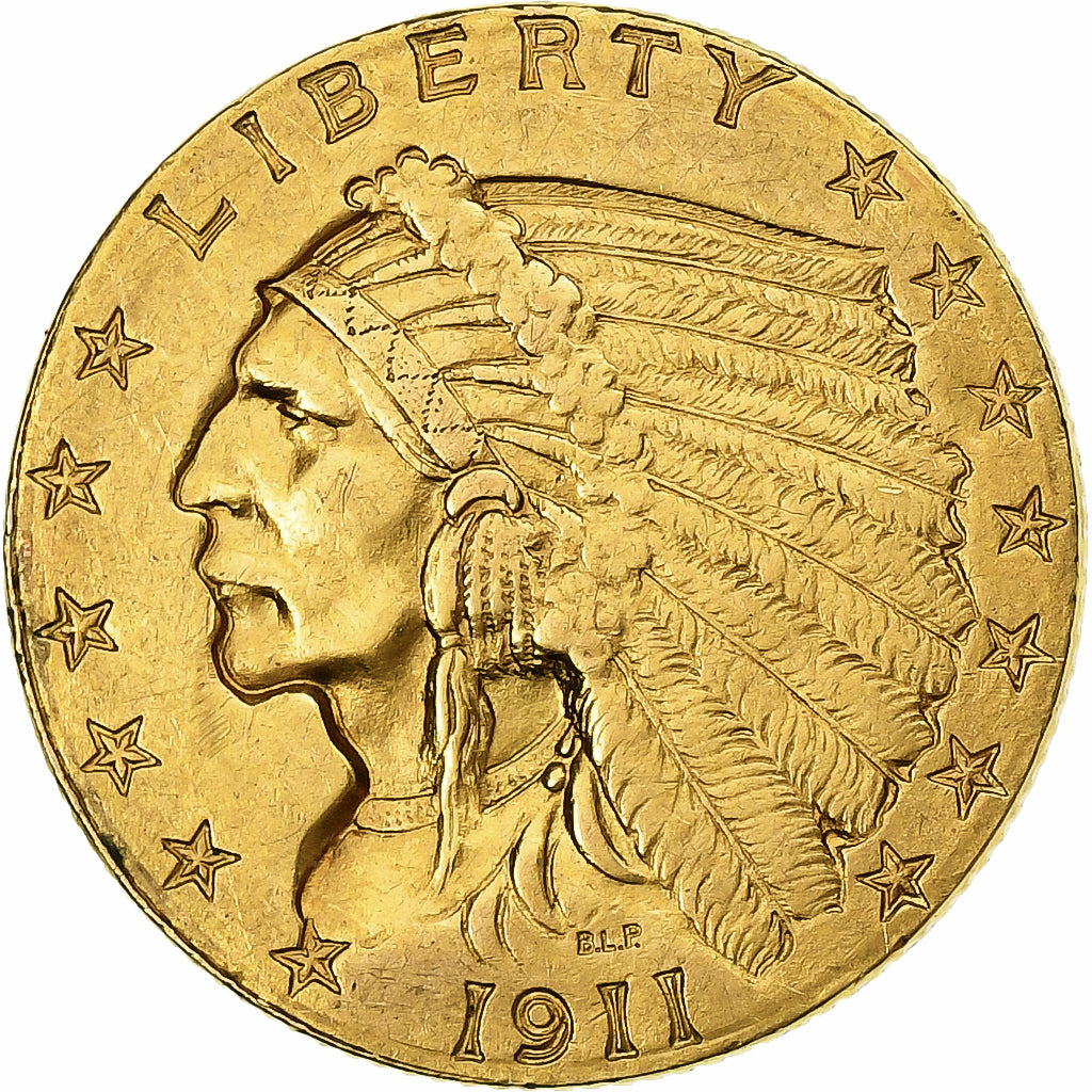 Estados Unidos da América, $2.50, Quarter Eagle, Indian Head, 1911