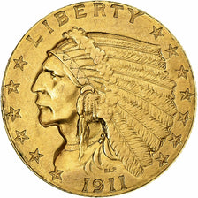 Estados Unidos da América, $2.50, Quarter Eagle, Indian Head, 1911