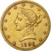 United States, $10, Eagle, Coronet Head, 1891, Philadelphia, Gold, EF(40-45)