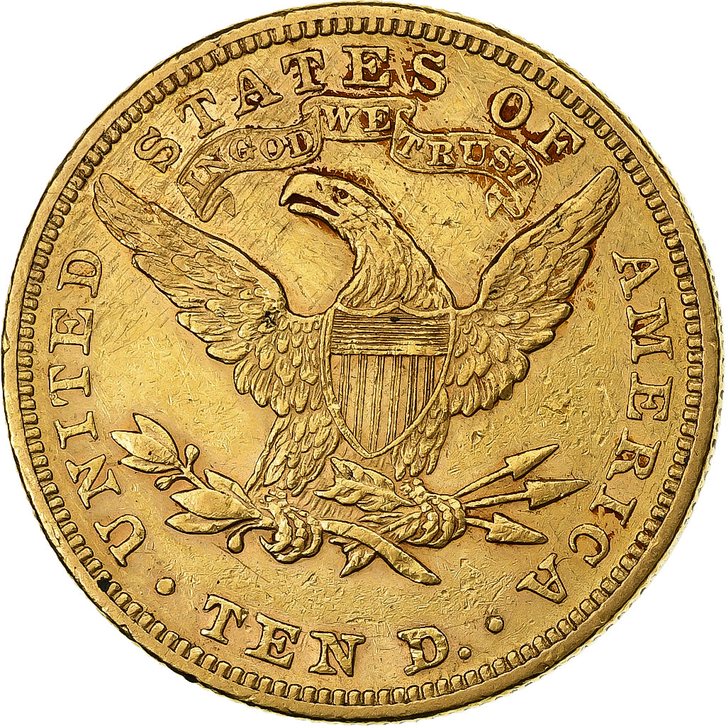 United States, $10, Eagle, Coronet Head, 1891, Philadelphia, Gold, EF(40-45)