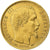 França, 5 Francs, Napoléon III, 1854, Paris, tranche cannelée, Dourado