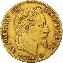 France, 5 Francs, Napoléon III, 1865, Strasbourg, Argent, TTB, Gadoury:1002