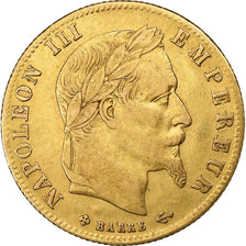 France, 5 Francs, Napoléon III, 1866, Strasbourg, Gold, EF(40-45)