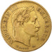 Francja, 10 Francs, Napoléon III, 1866, Strasbourg, Złoto, EF(40-45)