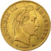 França, 10 Francs, Napoléon III, 1866, Strasbourg, Dourado, EF(40-45)