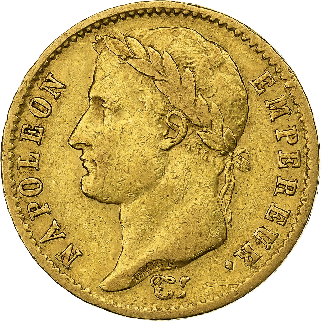 France, 20 Francs, Napoléon I, 1808, Paris, Gold, EF(40-45), Gadoury:1024
