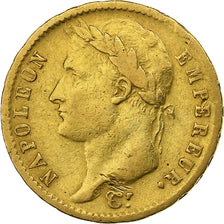 França, 20 Francs, Napoléon I, 1811, Paris, Dourado, VF(30-35), Gadoury:1025