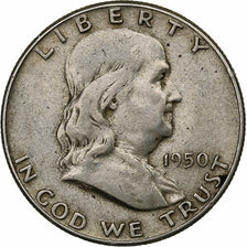 United States, Half Dollar, Franklin Half Dollar, 1950, Philadelphia, Silver