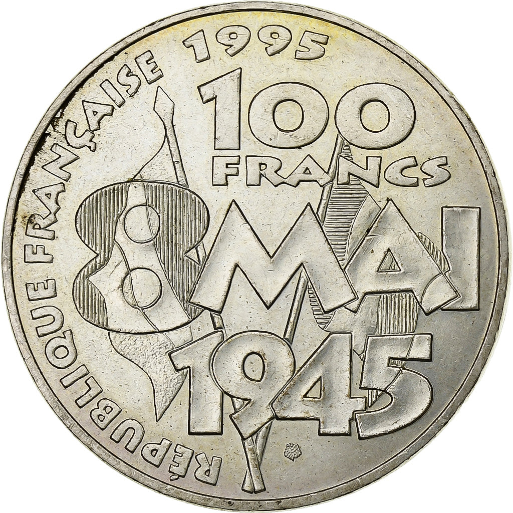 France, 100 Francs, 8 mai 1945, 1995, Paris, Silver, MS(63), Gadoury:952