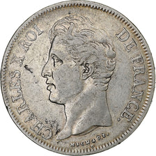 Frankreich, 5 Francs, Charles X, 1827, Lille, Silber, S+, Gadoury:644, KM:728.13