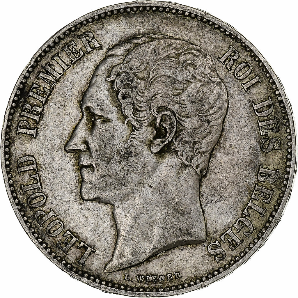 Belgium, Leopold I, 5 Francs, 5 Frank, 1851, Silver, EF(40-45), KM:17