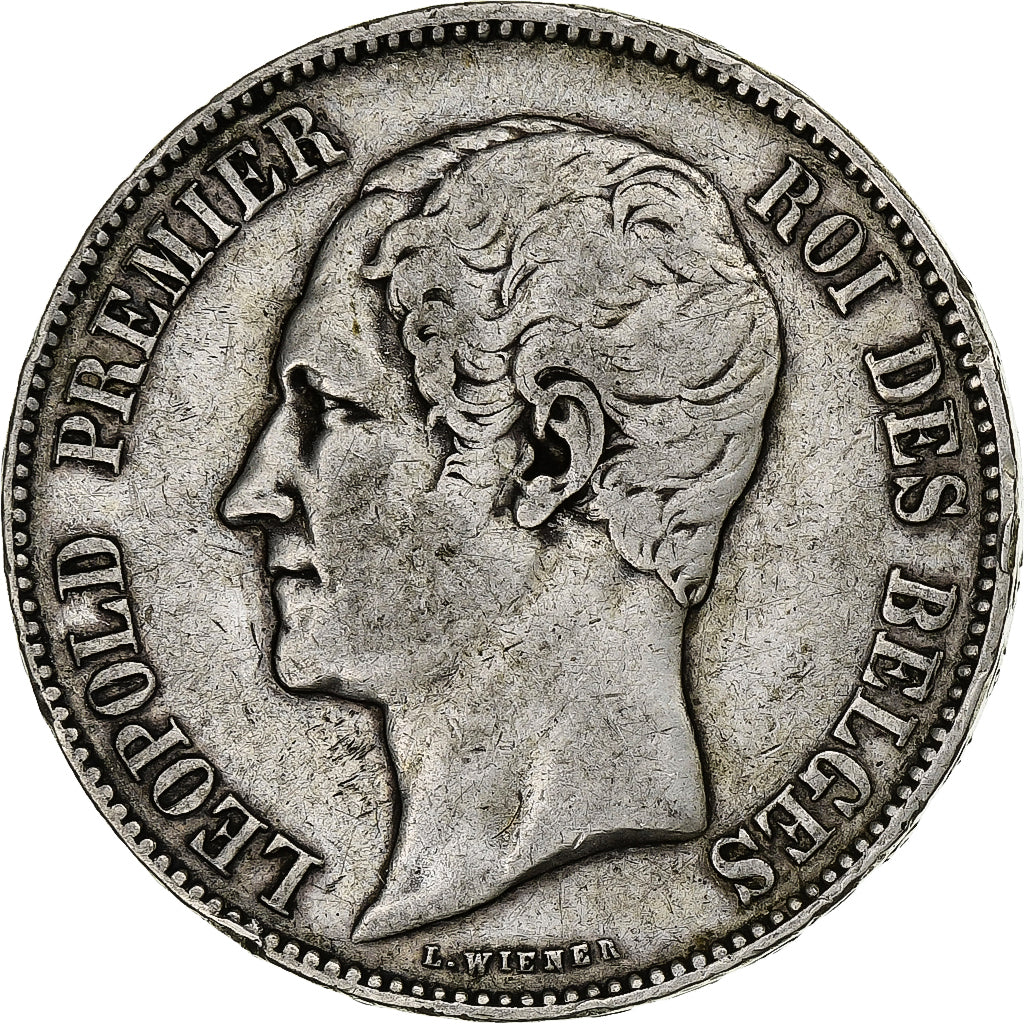 Belgium, Leopold I, 5 Francs, 5 Frank, 1865, Silver, VF(30-35), KM:17