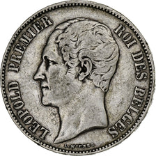 Belgium, Leopold I, 5 Francs, 5 Frank, 1865, Silver, VF(30-35), KM:17